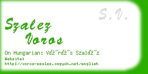 szalez voros business card